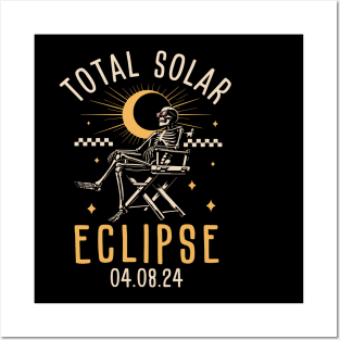 Solar Eclipse 2024  Cool Skeleton Posters and Art